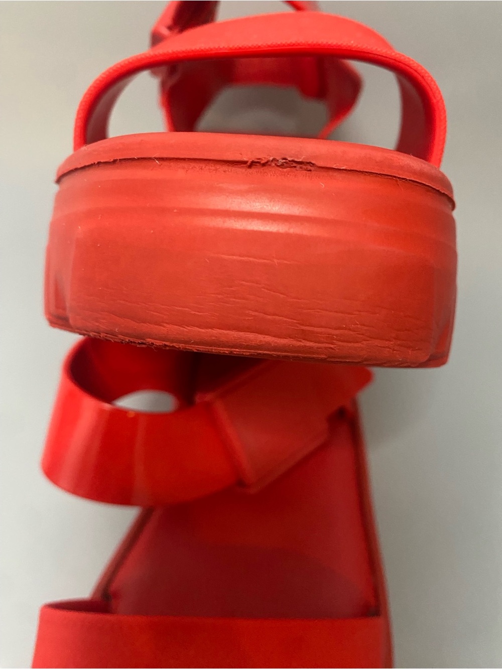 Melissa Red Platform Sandals | Vegan Jelly Shoes | Women’s - Picture 8 of 12